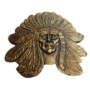 Vintage Belt Buckle Lewis Buckles Chicago Chief Sitting Bull Of The Sioux